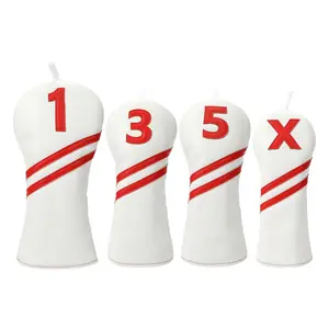 1 golf club cover,Simple classic striped design,suitable for drivers, fairway and hybrids,available in 5 colors