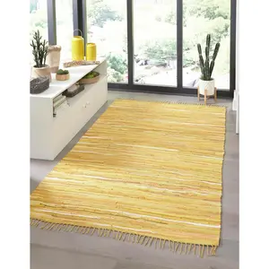 Yellow Chindi Cotton Rug