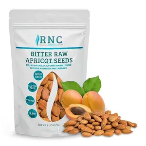 Richardson Nutritional Center Fresh Raw Bitter Apricot Seeds - California Grown Kernels with Amygdalin, B Vitamins, Minerals, Protein - Lab Tested, Vegan, No Gluten or GMO - 8oz Bag