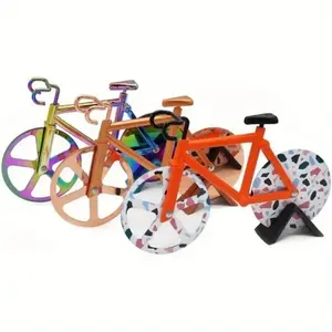 Fun-Shaped Pizza & Cookie Cutter – Bicycle-Themed Stainless Steel Tool for Kids & Adults