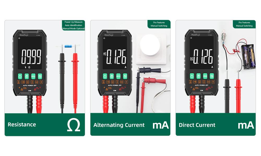 Mastfuyi FY106 Lightweight Smart True RMS Digital Multimeter - 3999 Counts voltmeter, Auto-Ranging, CAT III 600V, Professional Voltage Tester with Test Leads, Tools and Gadgets, Work Accessories, Mechanic Tools for Live Wires detail 18
