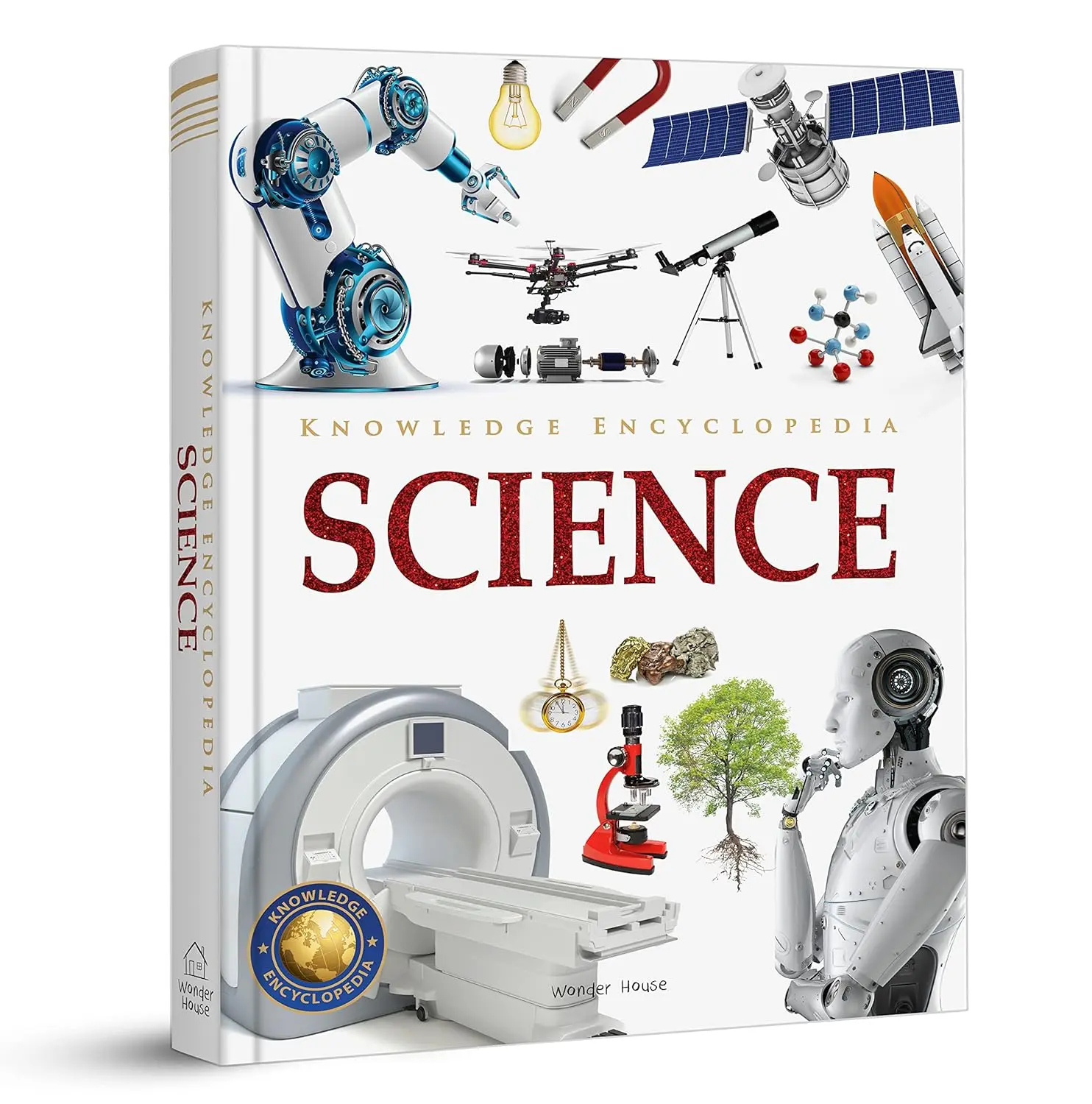 Knowledge Encyclopedia - English 2022 Edition Hardcover Children's Science & Technology Book, 192 Pages, Child-Friendly Content, Extensive Glossary
