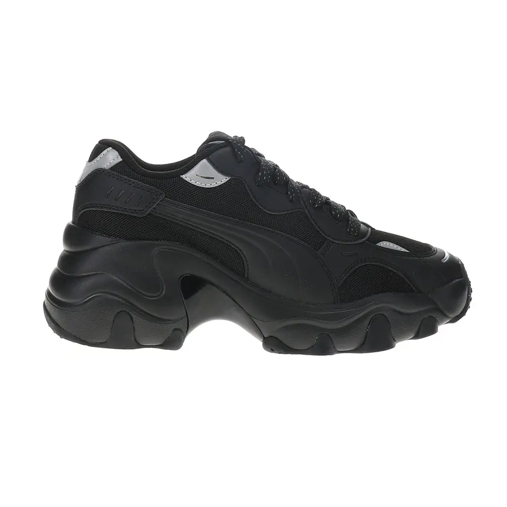 PUMA Womens Pulsar Mesh V2 Lace Up Sneakers Shoes Casual - Black
