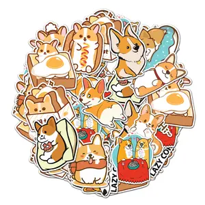 Corgi Pack 20 PCS Stickers Prited Meme Funny Graphic Waterproof Stickers Pack, Decorative Car Wall Bottle PC Book Vinyl Stickers Decal