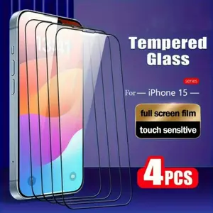 5 Pack Tempered Glass Screen Protectors for iPhone 12/13/14/15 - Ultra Clear, Scratch-resistant, High-response Touch