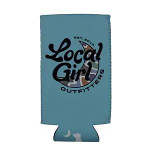 Local Girl Outfitters Stone Blue Slim Can LG LCF Bluff Groovy Koozie