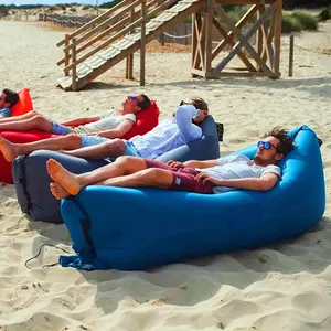 [Perfect Holiday Gift] Super Comfortable Inflatable Lounge Sofa Bed With Storage Bag, Foldable For Easy Keeping. Soft Fluffy Air Cushion, Lightweight And Portable, Great For Camping, Beach And Pool Leisure, Perfect For Single Relaxation And Holiday G