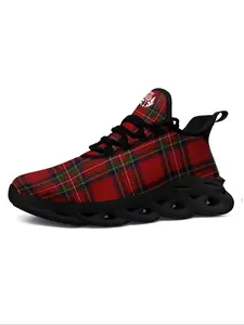 Men's Scottish Casual Sneakers, Casual Athletic Footwear, Scotland Flag Series with Classic Tartan Design, Comfortable Eva Sole for All Seasons