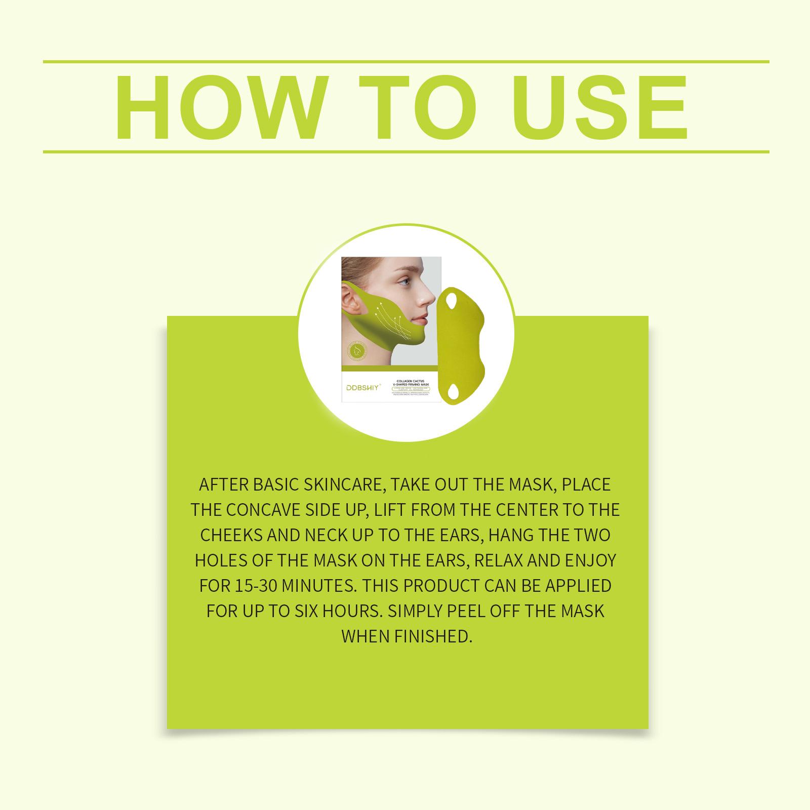 4-piece set *CACTOX V-LIFTING MEWING BAND with Cactus Cooling Reduce Puffiness & Pore Tightening for Visible Pore Care Skin Repair