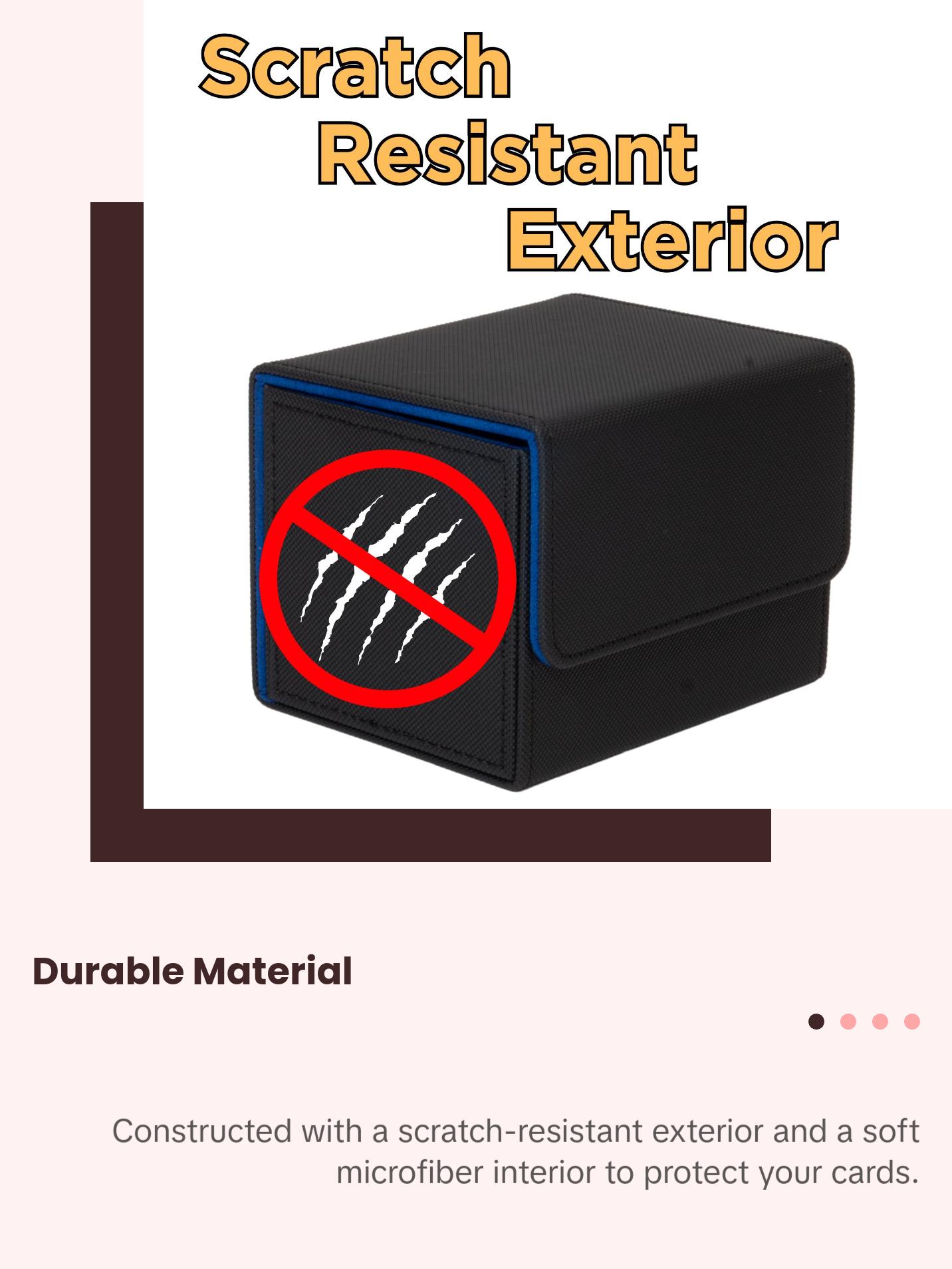 Infinity Vault 2-Pack Durable 100 Card Deck Boxes - MTG Commander Friendly - Protect 200+ Double Sleeved Cards - Sidewinder Deck Boxes (Blue Interior)