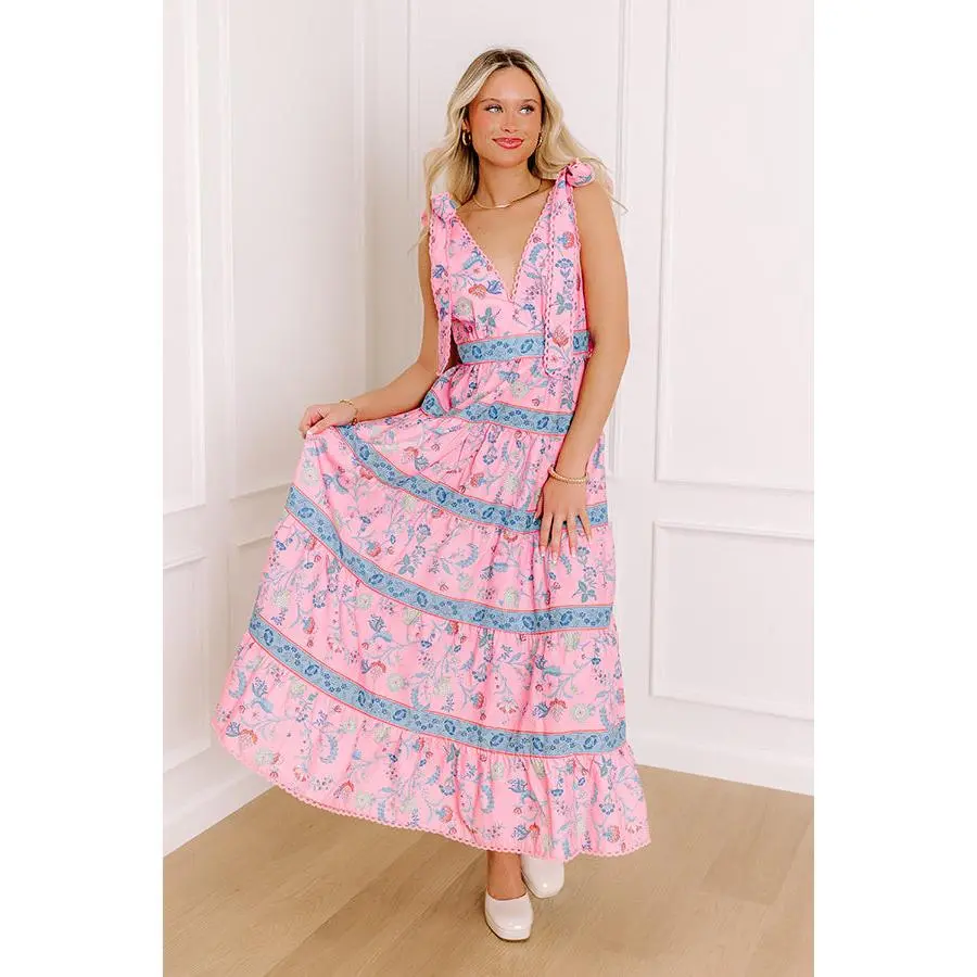 Mykonos Getaway Floral Midi Dress