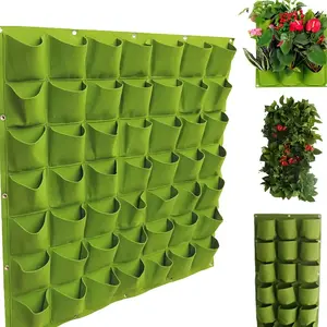 Wall-Mounted Felt Plant Bag, Growing Bag, Propagation Bag, Gardening Bag, Durable & Reusable, Perfect for Indoor Plants