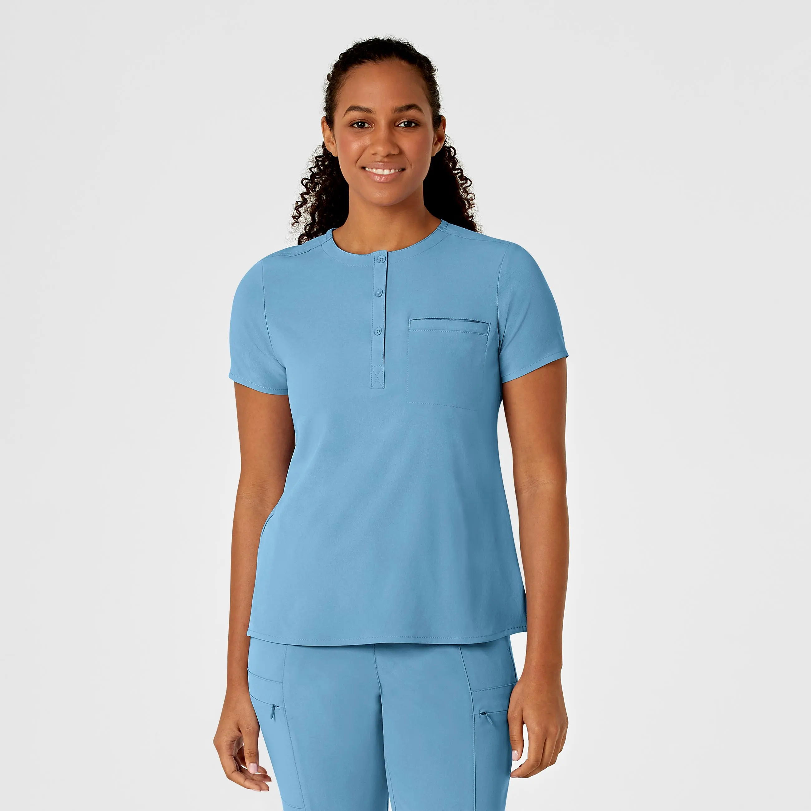 WonderWink Renew 1-Pocket Mandarin Collar Tuck In Scrub Top