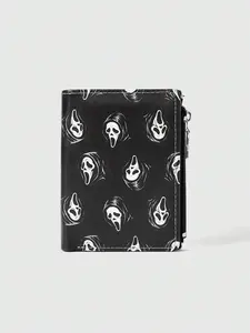 Gothic Unisex Wallet, Punk Death Skull Creative Design, Pentagram Zipper Coin Purse, Casual Fashion Card Holder