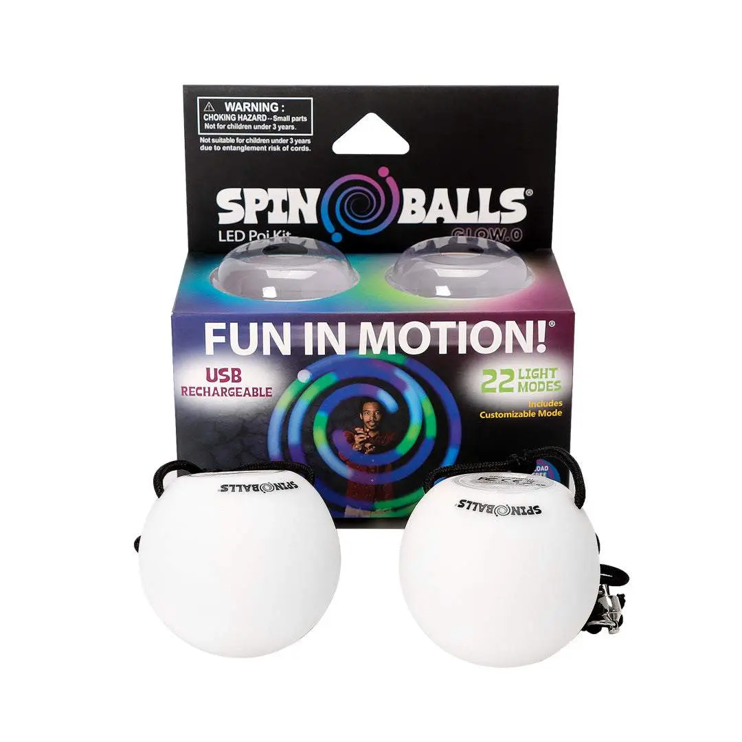 Spinballs LED Rechargeable Poi Set - Glow.0 Spinballs LED Rechargeable Poi Set - Glow.0