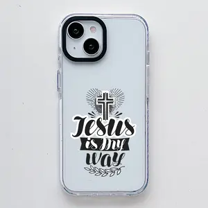Jesus is MY Way , Scratch Resistant Shockproof Protective Cover TPU Clear Soft Phone Case for iPhone 16 15 14 13 12 11 Pro Max Plus Trendy Durable Men