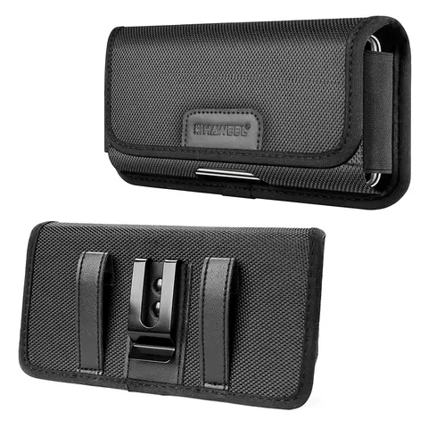 HAWEEL Mobile Phone Waist Bag, Men's Phone Hanging Bag with Card Slot, Universal Nylon Cloth Phone Waist Bag, Waist Packs, Phone Hanging Bag, Waist Bag Holder, Mobile Phone Parts