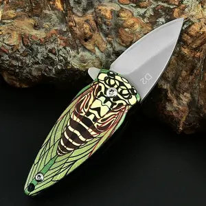 Lightweight & Compact Folding Knife, Cicada Pocket Knife Ideal for Camping, Fruit Cutting, Package Opening Perfect Holiday Gift