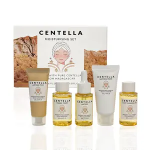 Madagascar Centella Travel Kit - Moisturizing Gentle Skincare Kit for Deep Cleansing, Foam, Soothing Cream
