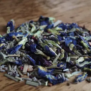 Blueberry Butterfly Pea Loose Leaf Tea - Herbal Tea - Fruit Tea - Caffeine Free - Summer Tea - Blue Tea - Purple Tea - Blueberry Tea