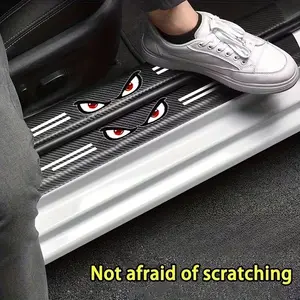 4-Pack Car Threshold Bars, Waterproof Scratch-Resistant, Fits Most Vehicles, Easy Installation, Ideal Gift for Friends, Car Accessories