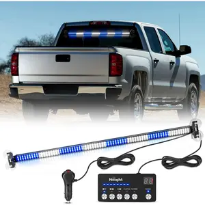 Nilight 144 LED Traffic Advisor Light Bar – Blue Strobe Light with Controller for Plow Trucks, Cars & Construction Vehicles tiktokshopspringglowup