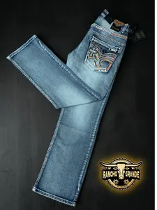 1475 M. Blue Mens Western Cowboy Jeans Straight Fit Boot Cut / Pantalon Vaquero para Hombre Corte de Botas