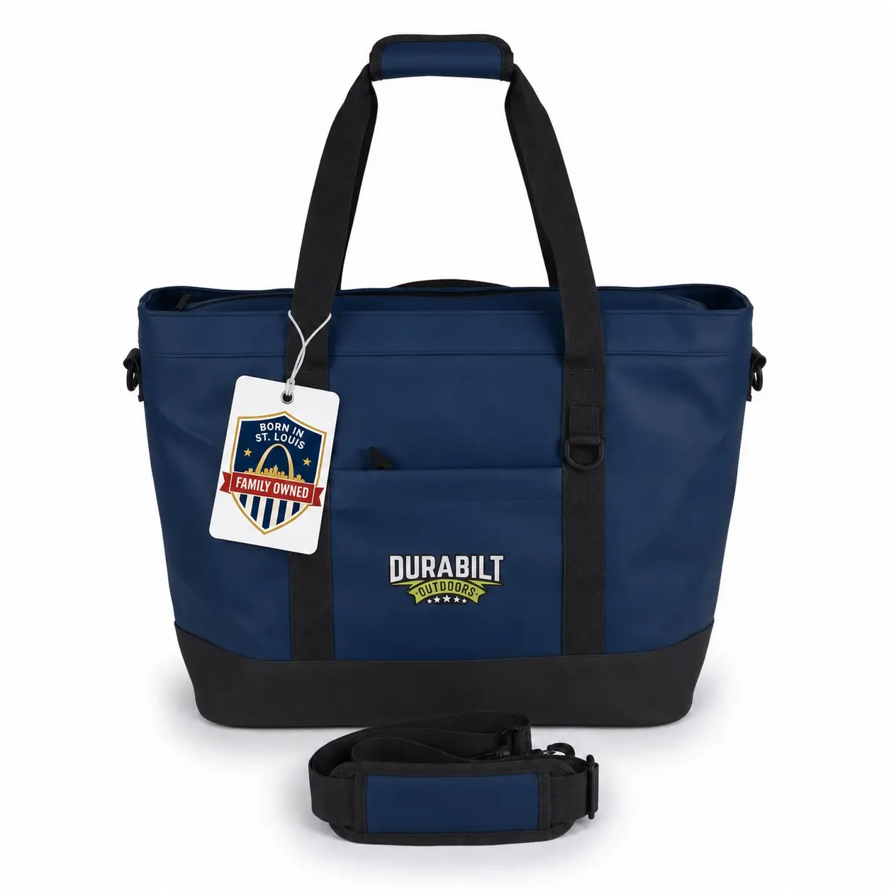 DuraBilt Large Soft Cooler Tote 40L — Welded Leakproof Liner, Zippered Insulated Cooler Bag for Hunting, Fishing, Boating & Camping (36+ Cans)