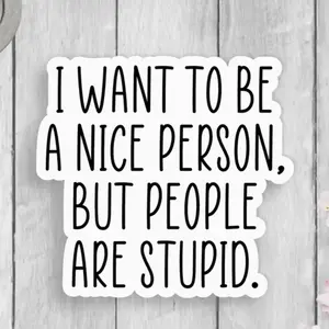 The Nova Collection-Not in the Mood Stickers High Quality Waterproof Stickers