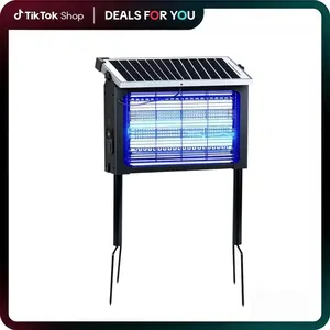 Zero Queen Outdoor Solar Powered,Mosquito Zapper Indoor with 4500V High Powered, Electric Fly Zapper with GroundingBracket, Rechargeable Waterproof Mosquito Killer, Fly Zapper, MosquitoKiller, Electric Trap Ideal for Patio,Backyard