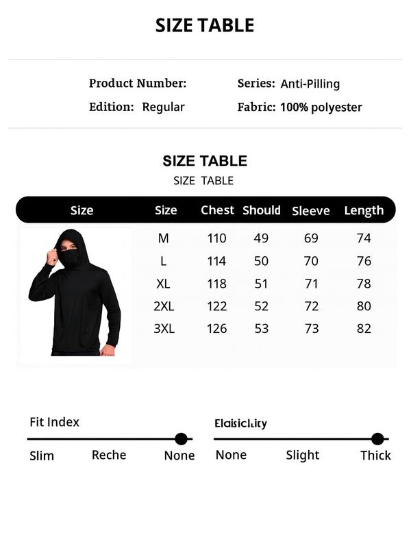 Hooded UPF 50 UV Protective Long Sleeve with Gaiter - Premium Outdoor Wear, Sun Protection, Lightweight, Breathable, Moisture-Wicking, Men's Outdoor Wear Hooded UPF 50 UV Protective Long Sleeve with Gaiter - Premium Outdoor Wear, Sun Protection, Lightweight, Breathable, Moisture-Wicking, Men's Outdoor Wear