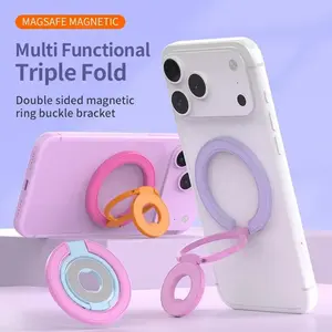 radient Color Dual Magnetic Phone Holder - Magnetic Phone Grip, Adjustable Phone Holder, Double Sided Magnets, Folding Stand, 360 Degree Rotation, MagSafe Compatible, Easy to Install and Remove, Accessories for iPhone, Samsung and Android Phones with Mag