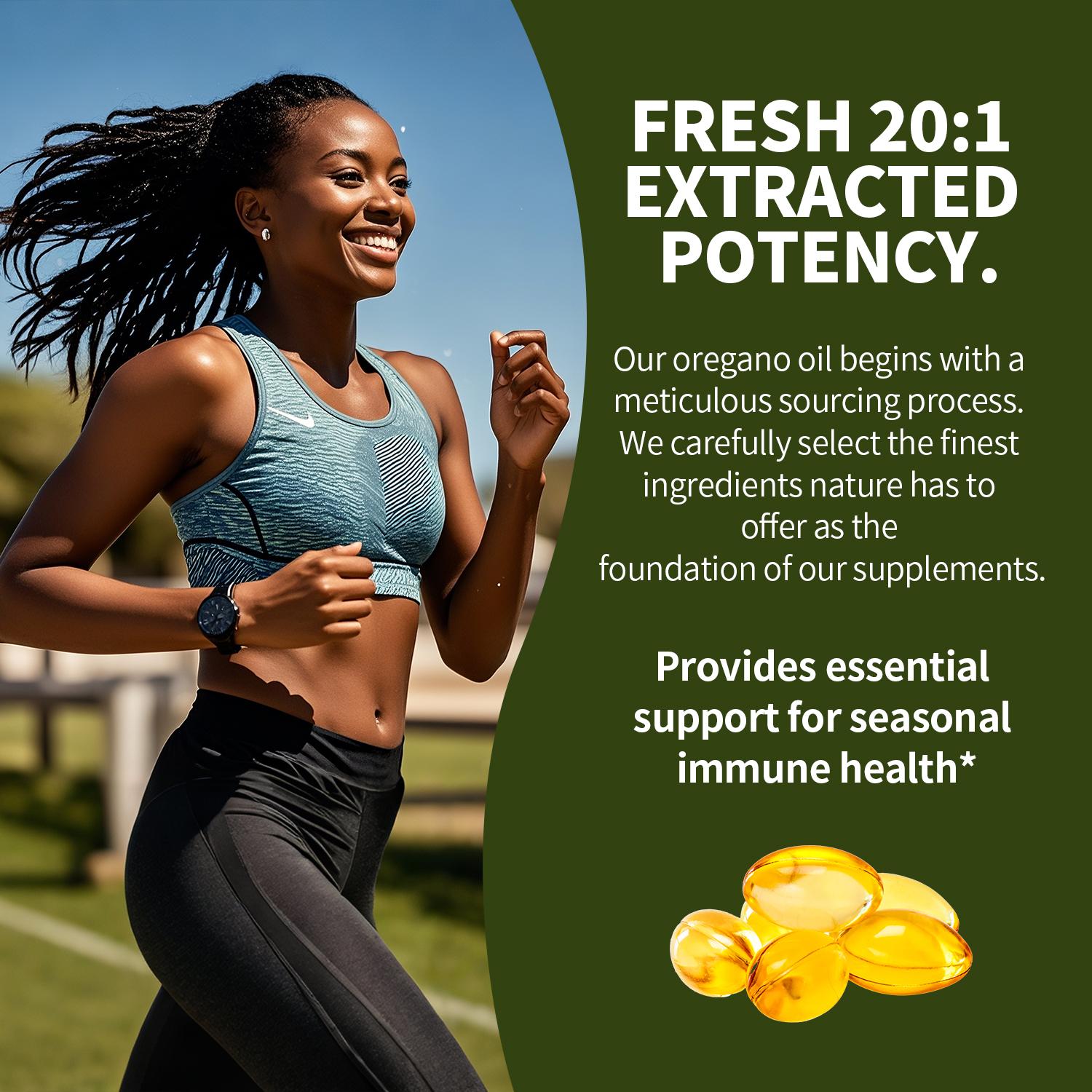 HiPlus Nutrition Oregano Oil with Black Seed Oil Softgels | Immune Support,Antioxidant Boost | with Black Seed Oil & High Carvacrol | Non-GMO, Plant-Based | 300 Count