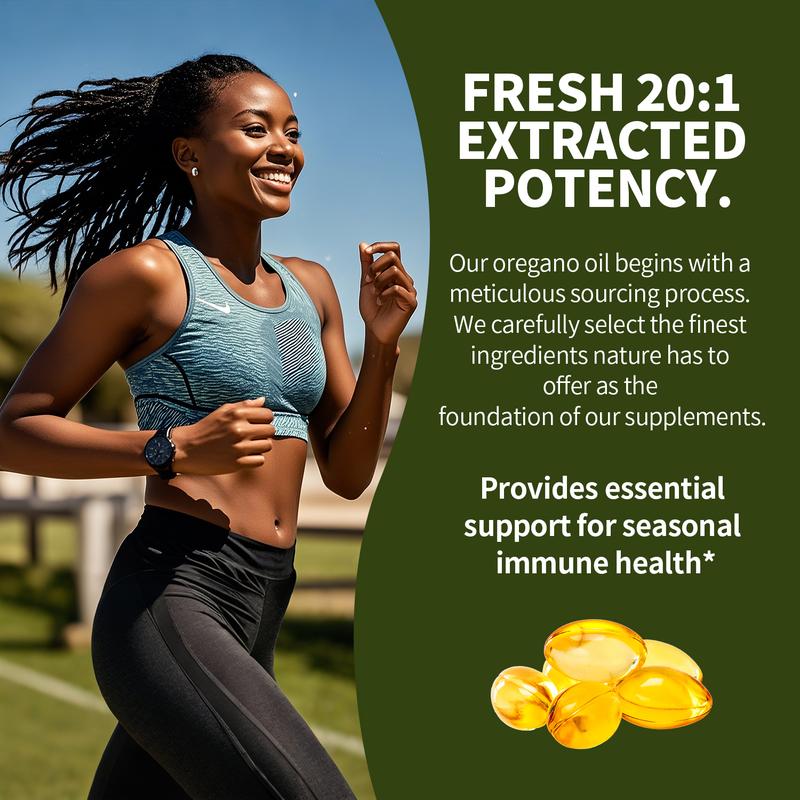 HiPlus Nutrition Oregano Oil with Black Seed Oil Softgels | Immune Support,Antioxidant Boost | with Black Seed Oil & High Carvacrol | Non-GMO, Plant-Based | 300 Count