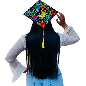 Class of 2026 Mexican Embroidered Graduation Cap. Clase 2026 Birrete de Graduación Bordado Mexicano. Graduation stole, estolas de graduacion 2026 graduation 2026, estolas de graduación 2026, 2026 graduation accessories, graduation cap, birrete de graduac