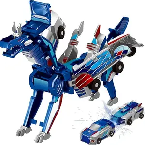 Crash & Combine! 2 Cars Transform into a Pegasus Dragon Toy
