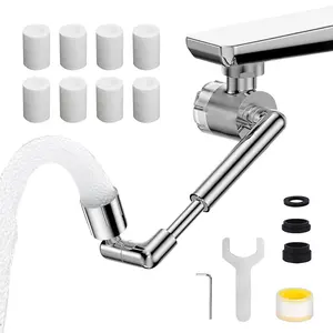 1440º Sink Faucet Extender Telescopic, Splash-Sink Faucet Extender with, 99% Chlorine, 2 Modes Spray for//Toddlers, 8Pcs