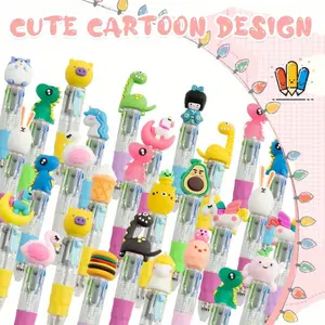 20/50 Pack whimsical 4-in-1 extendable animal pens and fruit pens - party colored ballpoint pens, with the most popular being mini multi-color pens with fun animal designs (random colors) Thanksgiving Gift Student Gift Christmas Gift