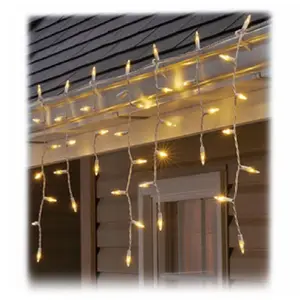 Sylvania  100 Light Stay-Lit Icicle Set, Warm White