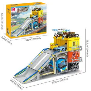Ramp Racing Building Toys - DIY Car Slide Game Building Block Sets, The Best Birthday Gift for Boys and Girls.