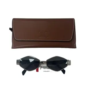 Pre-owned Celine metal Bag Accessories Silver Frames Gray Triumph Sunglasses N26042549