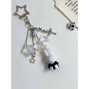 Cute Rabbit Design Keychain, Fashionable Keychain for Women & Men, Trendy All-match Keychain for Birthday Gift