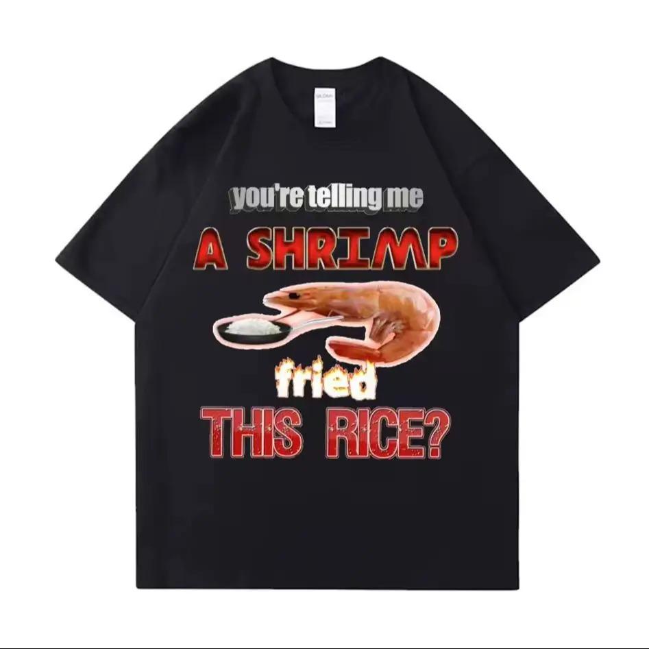 Tees Meme T Shirt Unisex Man Eat Fish Day Teach Fish Man To Lifetime Funny Casual Cotton T-shirt Men Women