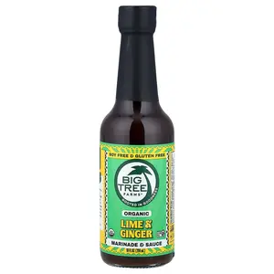 Big Tree Farms Organic Lime & Ginger, Marinade & Sauce, 10 fl oz (296 ml)