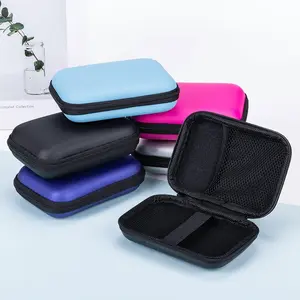1pcs Portable Eva Storage Bag Zipper Pouch Mobile Phone Charger Protection Bag Mobile Hard Disk Bag U Disk Data Cable Storage For Holiday Travel, Outdoor Activities Cable Organizer Charger Accessories Travel Essentials