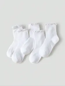 Women's Plain Ruffle Ankle Socks, Cute Sweet Style, Comfortable Soft Casual Wear, Perfect for Fall Winter Daily