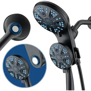 Magneton High- 48-mode Luxury 3-way Combo System with  Guidance Docking, Giant Rain & Handheld Shower , Hygienic Jets and 6 ft. Stainless Steel Hose, Matte Black Finish