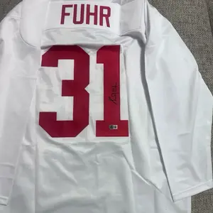 Grant Fuhr signed autograph custom jersey - Beckett coa - Team Canada