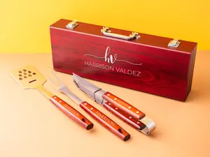 Personalized BBQ Tools Set, Custom Barbeque Set, Father's Day Gift, Engraved Grill Tool Set, Gift For Dad, Gift For Him, Father's Day Gift, Custom BBQ Set, Monogrammed BBQ Tools, Engraved Barbecue Tool Set