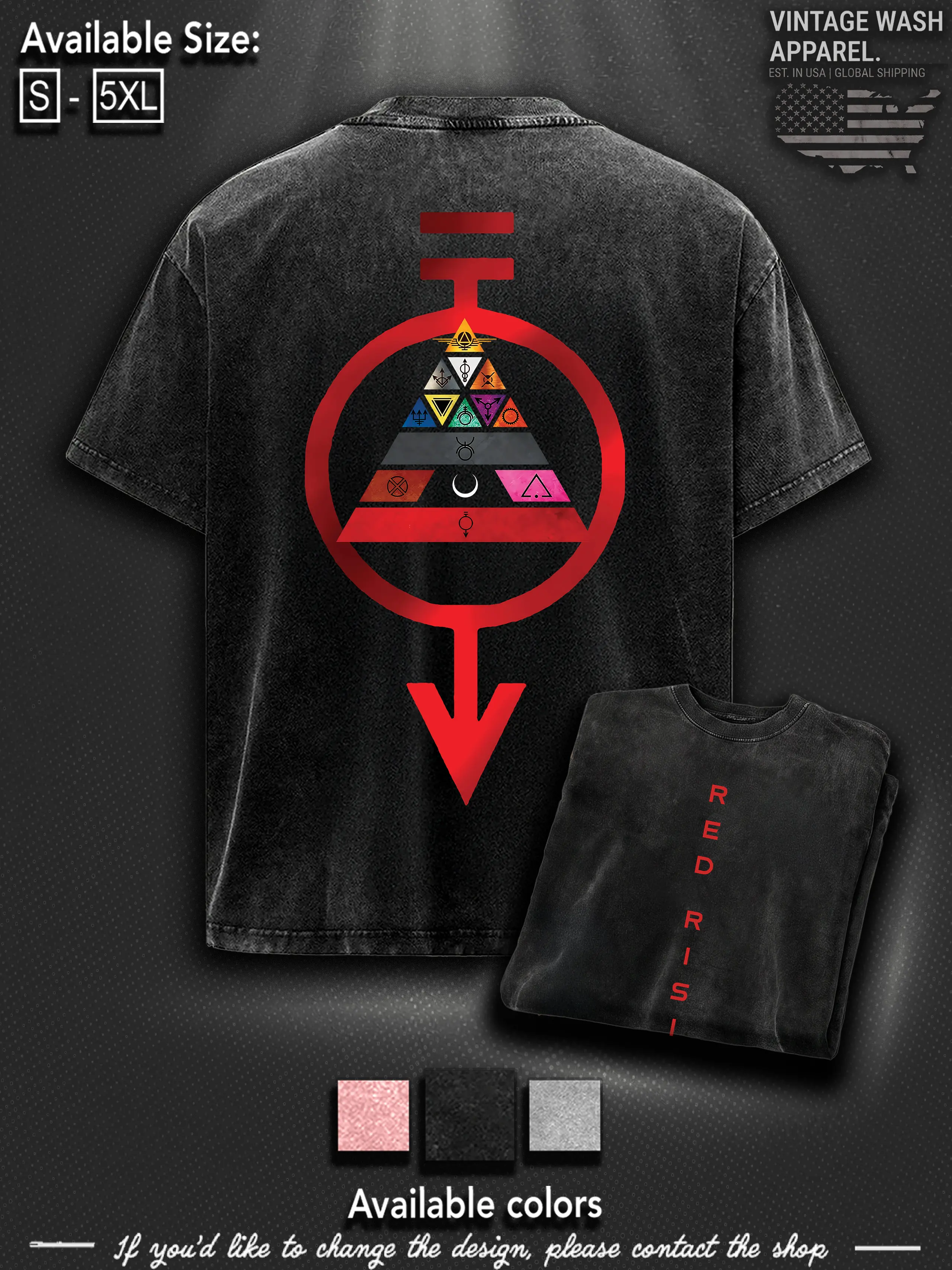 Red Rising - Booktok Oversize Lightweight Cotton Washed TShirt, Rise for Mars Design Clothes, Dystopian Sci-Fi Fan Apparel, red rising merch